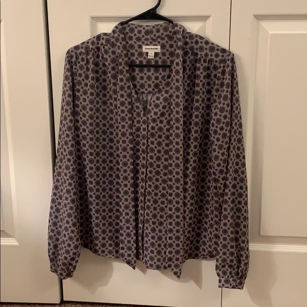Frank and Oak blouse with ties on top.